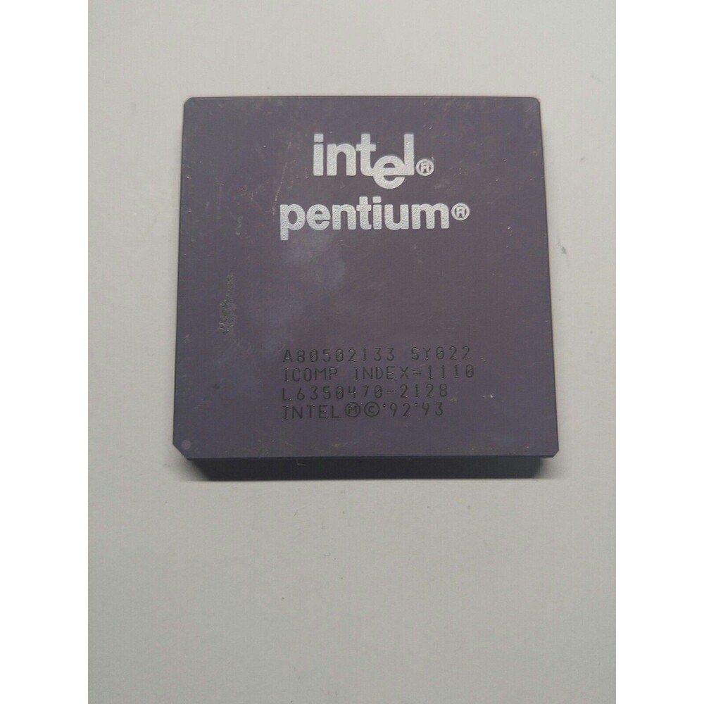 Rare Vintage Intel Pentium 133 Mhz Processor CPU SY022  Socket 5 & 7